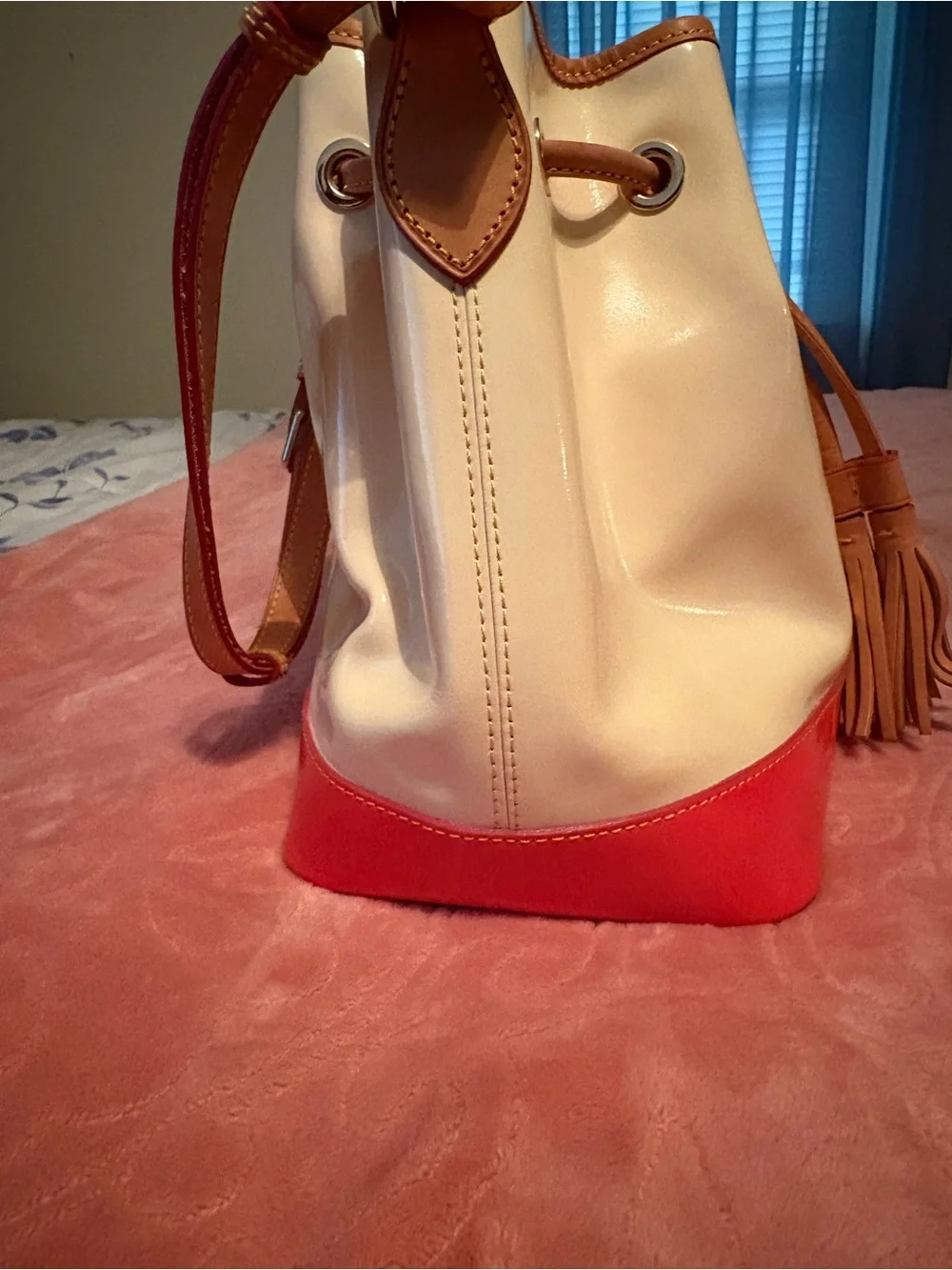 Dooney & Bourke Patent Leather Drawstring Bucket Bag ( Send Best Offer)